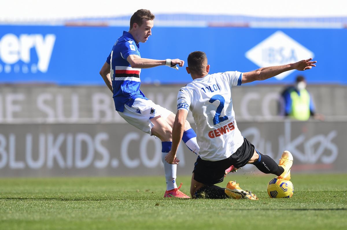 Sampdoria-Atalanta 0-2, la Dea aggancia la Juventus