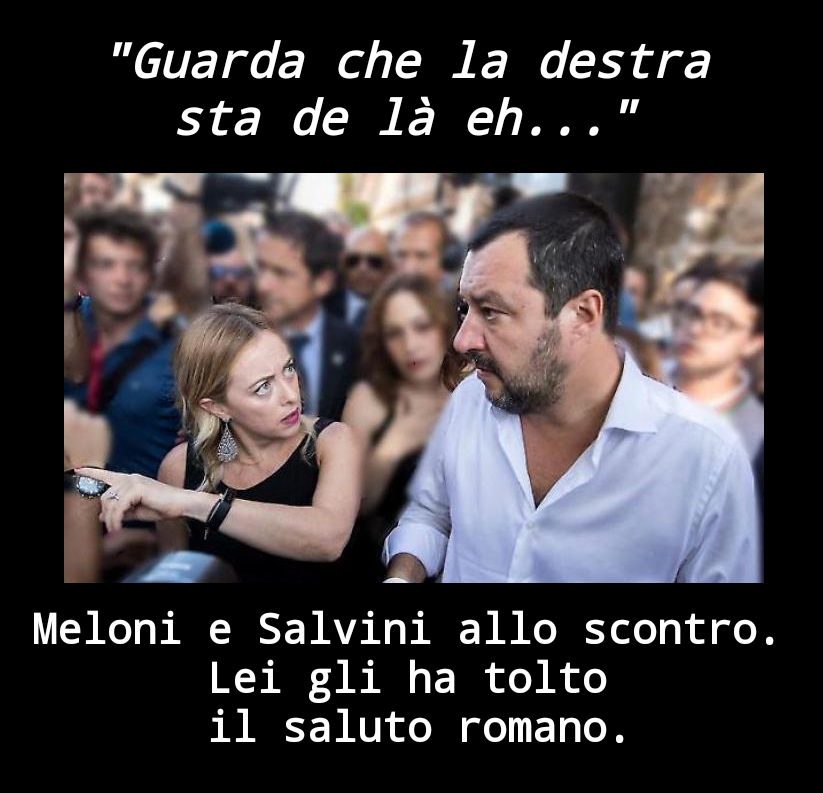 Meloni e Salvini allo scontro