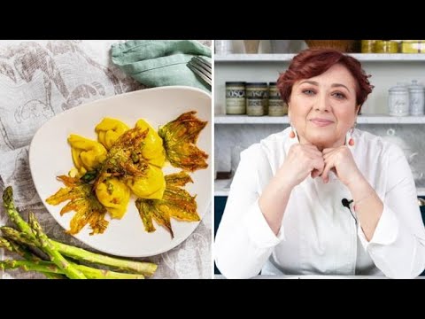 I cappellacci agli asparagi, con fiori di zucca e zafferano di Cristina Lunardini