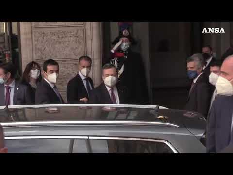 Pnrr, Draghi e’ arrivato a Palazzo Madama