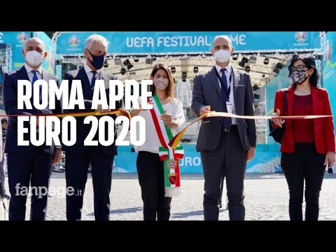 Inaugurata a Roma la FanZone di Euro2020. Raggi: “Siamo la città della ripartenza”