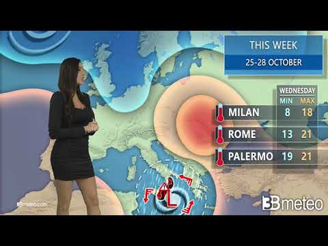 Weather forecast for THIS WEEK  from 25 to 28 October in Italy