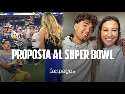 Vince il Super Bowl e poi la dolcissima proposta di matrimonio in campo