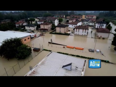 Alluvione Emilia-Romagna, Faenza sott’acqua: le immagini dal drone