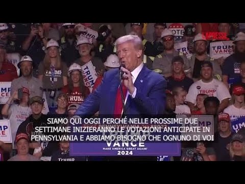 Trump rilancia in vista delle presidenziali: «Se vinciamo in Pennsylvania, vinciamo tutto»