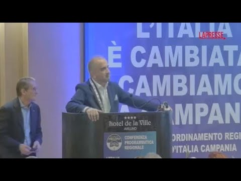 FdI, standing ovation per Sangiuliano alla convention del partito ad Avellino