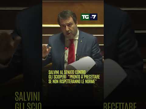 #Salvini al senato contro gli scioperi: “Pronto a precettare se non rispetteranno le norme”